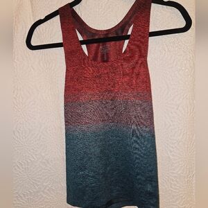 Athleta Red and Blue Gradient Tank Top